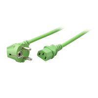 EFB Netzleitung Schutzkontakt 90 - C13 180, grn, 1,8 m, 3...