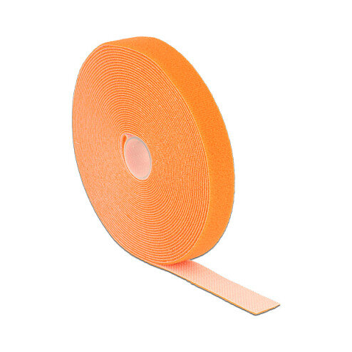 Delock Klettband auf Rolle L 10 m x B 20 mm orange