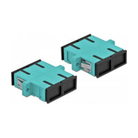 Delock LWL Kupplung SC Duplex Buchse zu SC Duplex Buchse Multimode 4 Stück hellblau