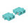 Delock LWL Kupplung SC Duplex Buchse zu SC Duplex Buchse Multimode 4 Stück hellblau