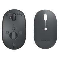 Lenovo Multi-Device - X9 Edition kabellose Maus - 2.4 GHz, Bluetooth 5.0 - grau/schwarz