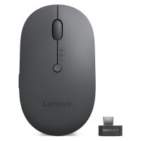 Lenovo Multi-Device - X9 Edition kabellose Maus - 2.4 GHz, Bluetooth 5.0 - grau/schwarz