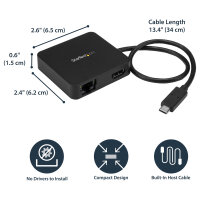 D StarTech MULTIPORT ADAPT USB-C