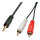 LINDY Audiokabel RCA 3.5mm/5m 2xRCA/3.5mm m/m vergoldet