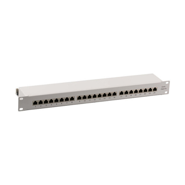 EFB Patchpanel STP 24xRJ45 Cat.6A, 19 1HE, RAL7035 grau