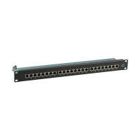 EFB Patchpanel STP 24xRJ45 Cat.6, 19 1HE, RAL9005 schwarz