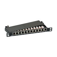 EFB Mini-Patchpanel STP 12xRJ45 Cat.6A, 10 0,5HE, RAL7035...