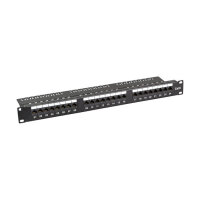 EFB Patchpanel Cat.6,UTP 19"/1HE 24xRJ45 schwarz