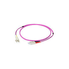 EFB Duplex Patchkabel Flat-Twin LC-SC OM4 50m LSZH 3x5mm erikaviolett