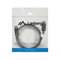 LANBERG Displayport M/M 19 PIN V1.2 Kabel 1,0m 4K schwarz
