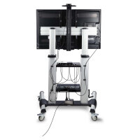 StarTech.com MOBILE TV CART up to 120 TV 220 CAP HAND CRANK HEIGHT ADJUSTMENT