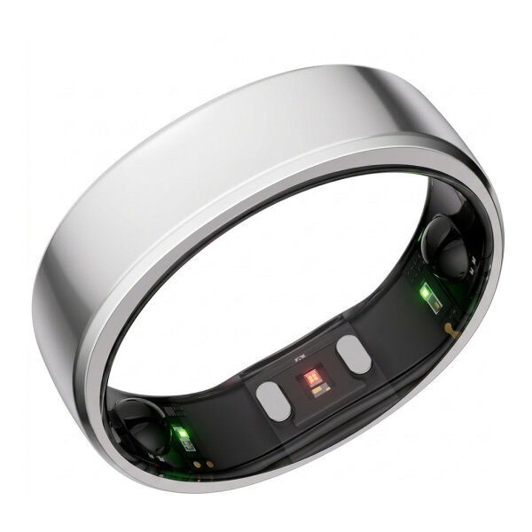 RingConn Smart Ring Gen2 für Frauen und Männer - Schlaf- und Fitness Tracking Wearable - Herzfrequenz - Zukunftssilber Größe 7