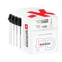 SKROSS World USB Charger AC45PD incl. USB-C cable white