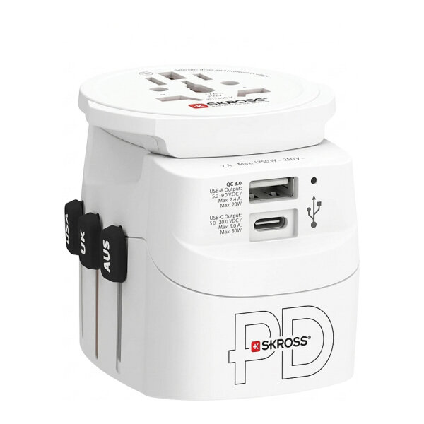 SKROSS Pro Light USB AC30PD World, weiss