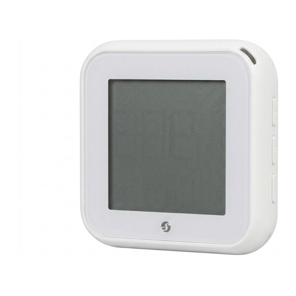 Shelly · Plug & Play · Blu ZB H&T Display White · Temperatur- & Feuchtigkeitssensor · E-Paper Display · Bluetooth · Zigbee · Weiß