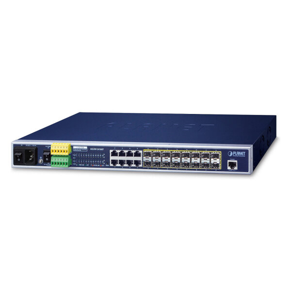 PLANET 16x GE Base-X SFP + 8x GE managebarer Ethernet Switch