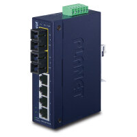 PLANET 4+2 100FX Port Single mode Industrial Ethernet