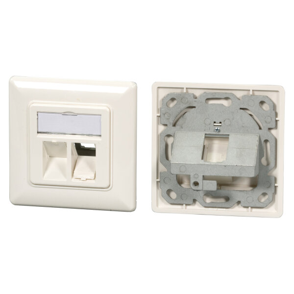 EFB Rahmenset 2-Port, für Keystones, DIN49075, weiß