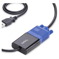 StarTech Mobiler Laptop Crash-Cart-Adapter USB-VGA-Mini DisplayPort KVM-Konsole Dateiubertragung-Videoaufzeichnung TAA