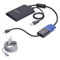 StarTech Mobiler Laptop Crash-Cart-Adapter USB-VGA-Mini DisplayPort KVM-Konsole Dateiubertragung-Videoaufzeichnung TAA
