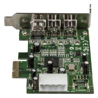 STARTECH.COM 3 Port 800+400 FireWire PCI Express Schnittstellen Combo Karte - Low Profile
