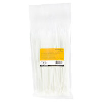 STARTECH.COM Kabelbinder - 203x4mm selbstsichernde Nylon-Kabelbinder mit gebogener Spitze 94V-2/UL weiss 100 Stck