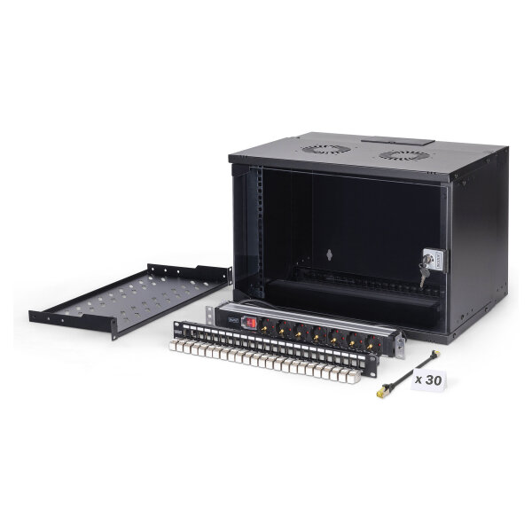 DIGITUS Netzwerk-Set 483 mm (19") - 7HE, 540x400 mm (BxT) sw