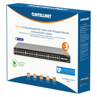 INTELLINET 54-P PoE+ Managed Switch 6x10GbE 850W