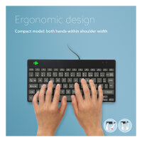 R-Go Tastatur Compact Break FR-Layout verkabelt schwarz
