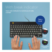 R-Go Tastatur Compact Break FR-Layout verkabelt schwarz