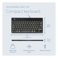 R-Go Tastatur Compact Break FR-Layout verkabelt schwarz