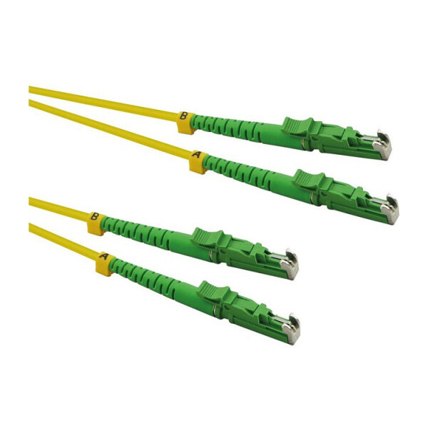 ROLINE LWL-Kabel duplex 9/125m OS2, LSH/LSH, APC Schliff, LSOH, gelb, 7,5 m