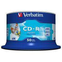 1x50 Verbatim CD-R 80 / 700MB 52x Speed wide printable...