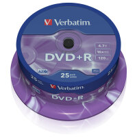 Verbatim - 25 x DVD+R - 4.7GB 16x - Spindel -...