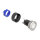 Drucktaster zum Einbau 22 mm 5 x Lötanschluss Taster flach Kunststoff LED weiß