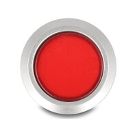 Drucktaster zum Einbau 22 mm 5 x Lötanschluss Taster flach Plastik LED rot
