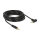 Delock Kabel Klinke 3,5 mm 4 Pin Stecker > Stecker gewinkelt 5 m schwarz
