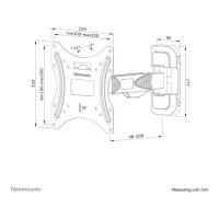 Wandhalterung. voll beweglich. für 32-55" Bildschirme 35KG WL40-540BL12 Neomounts