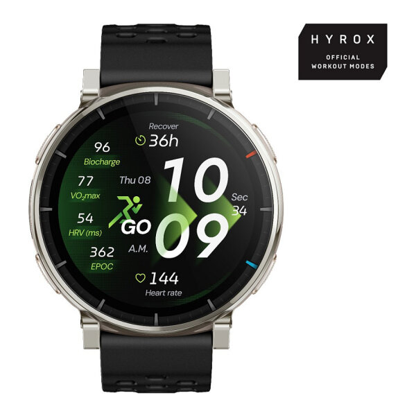 Amazfit Active 3 Premium Black Smartwatch HYROX-Modus