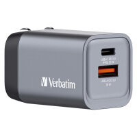 Verbatim GaN-Ladegert 35W, 1x USB-A , 1x USB-C (grau, PD...