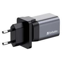 Verbatim GaN-Ladegert 35W, 1x USB-A , 1x USB-C (grau, PD 3.0, QC 3.0)