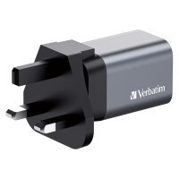 Verbatim GaN-Ladegert 35W, 1x USB-A , 1x USB-C (grau, PD 3.0, QC 3.0)