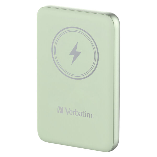 Verbatim Wireless Powerbank Charge n Go 10.000mAh (hellgrn, Qi, PD 3.0, Quick Charge 3.0)