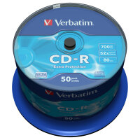 Verbatim CD-R Rohlinge 700MB Datenspeicher (50er Pack)
