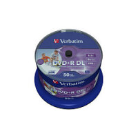 1x50 Verbatim DVD+R Double Layer 8x Speed, 8,5GB wide...