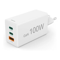 HAMA Schnellladegert GaN, 2x USB-C PD, 1x USB-A QC 65W Wei