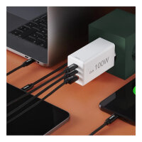 HAMA Schnellladegert GaN, 2x USB-C PD, 1x USB-A QC 65W Wei