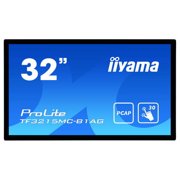 80,0cm/31.5" (1920x1080) iiyama ProLite TF3215MC-B1AG 16:9 FHD AMVA3 8ms HDMI VGA VESA Touch Black