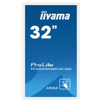 80,0cm/31.5" (1920x1080) iiyama ProLite TF3239MSC-W1AG 16:9 FHD AMVA3 8ms 60Hz HDMI DisplayPort VGA VESA Speaker Touch White