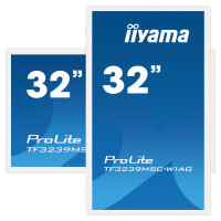 80,0cm/31.5" (1920x1080) iiyama ProLite TF3239MSC-W1AG 16:9 FHD AMVA3 8ms 60Hz HDMI DisplayPort VGA VESA Speaker Touch White